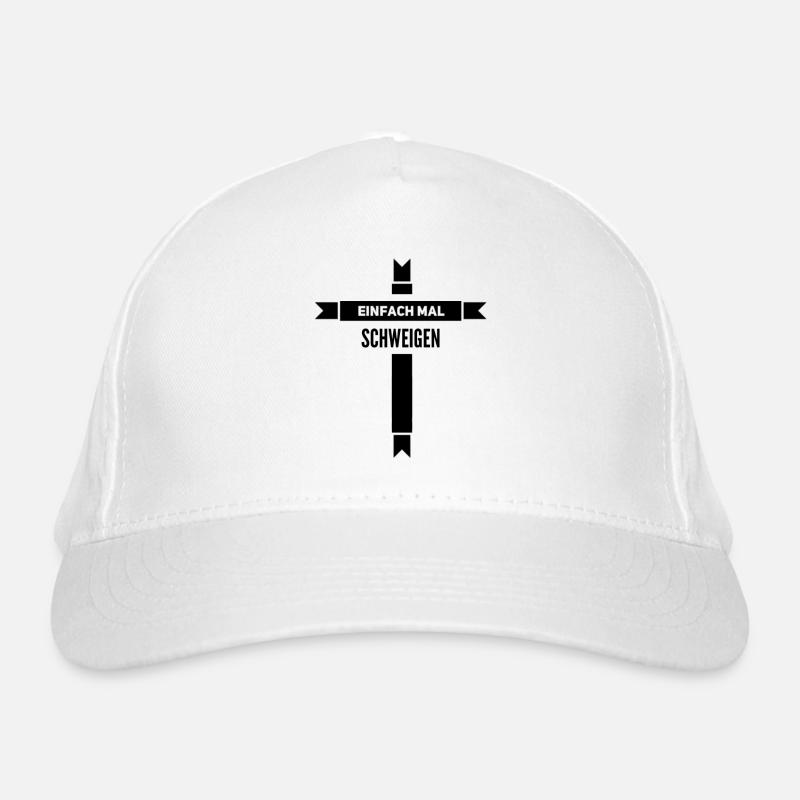Einfach mal schweigen Bio-Baseballkappe