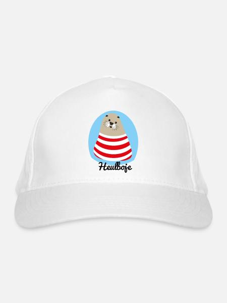 HeulBoje 2 - Bio-Baseballkappe - Weiß - Vorne