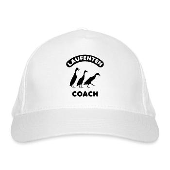 Laufenten indische Laufente Flaschenente Ente - Bio-Baseballkappe - Weiß - Vorne