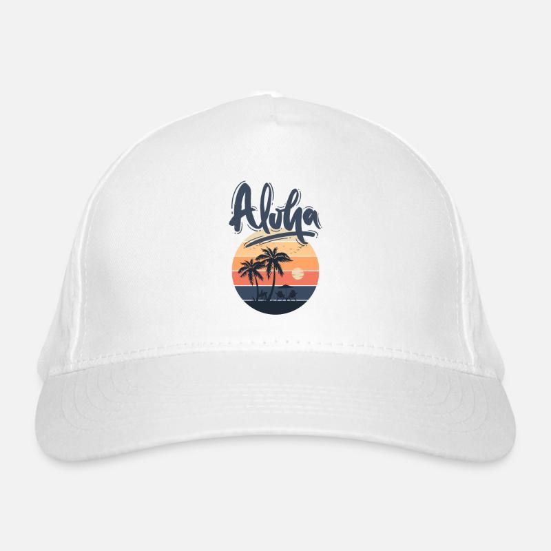 Été, plage, vacances, palmier, surf, surf Casquette classique bio