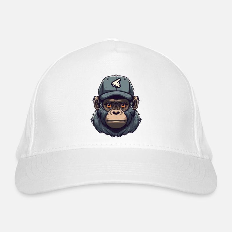 Monkey with cap Organic Baseball Cap
