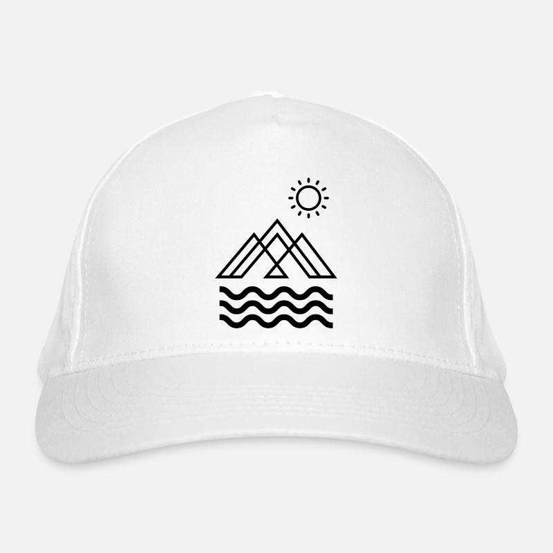 Sonne am Bergstrand Bio-Baseballkappe