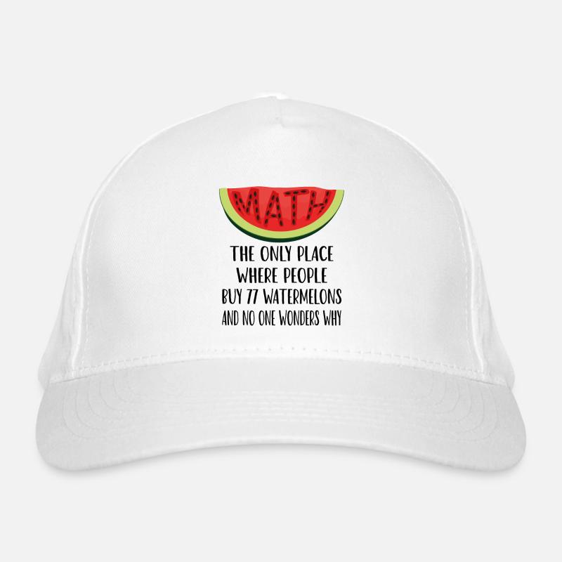Mathématiques et pastèques amusants Casquette classique bio