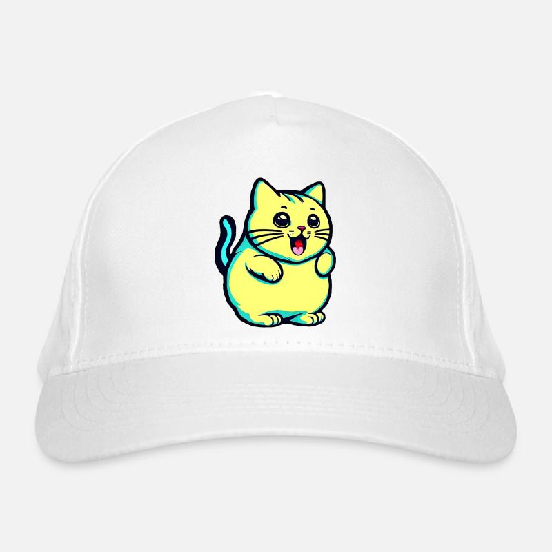 Chat jaune mignon Casquette classique bio