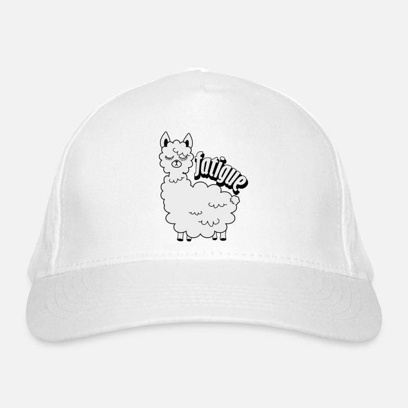 Schlafendes Lama Bio-Baseballkappe