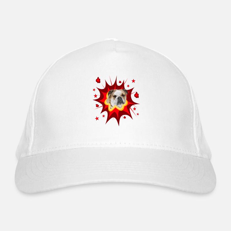 Conception de chien comique - Pow - Bulldog Casquette classique bio