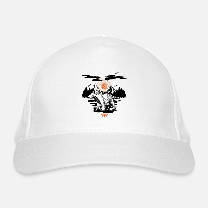Bär in der Natur Bio-Baseballkappe
