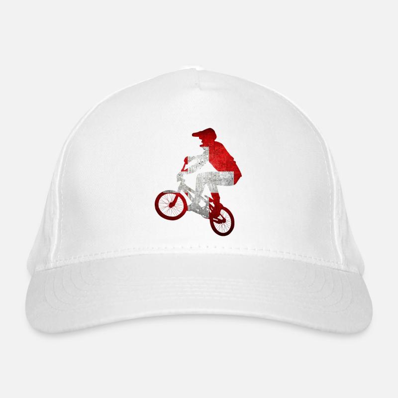 Nervöser MTB-Radfahrer-Silhouette Bio-Baseballkappe