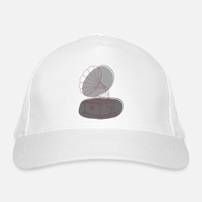 « Gramophone », Boho Line Art Design, série « Music » Casquette classique bio