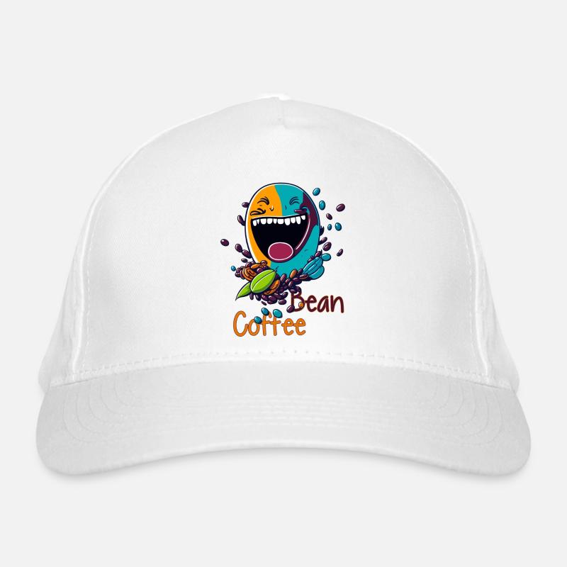 Lachende Kaffeebohne Bio-Baseballkappe