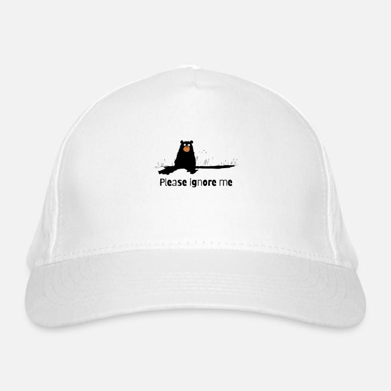 "Please Ignore Me": A Cute Bear Organic Baseball Cap