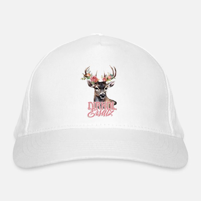Dirndl Replacement Deer Deer Antler Roses Organic Baseball Cap