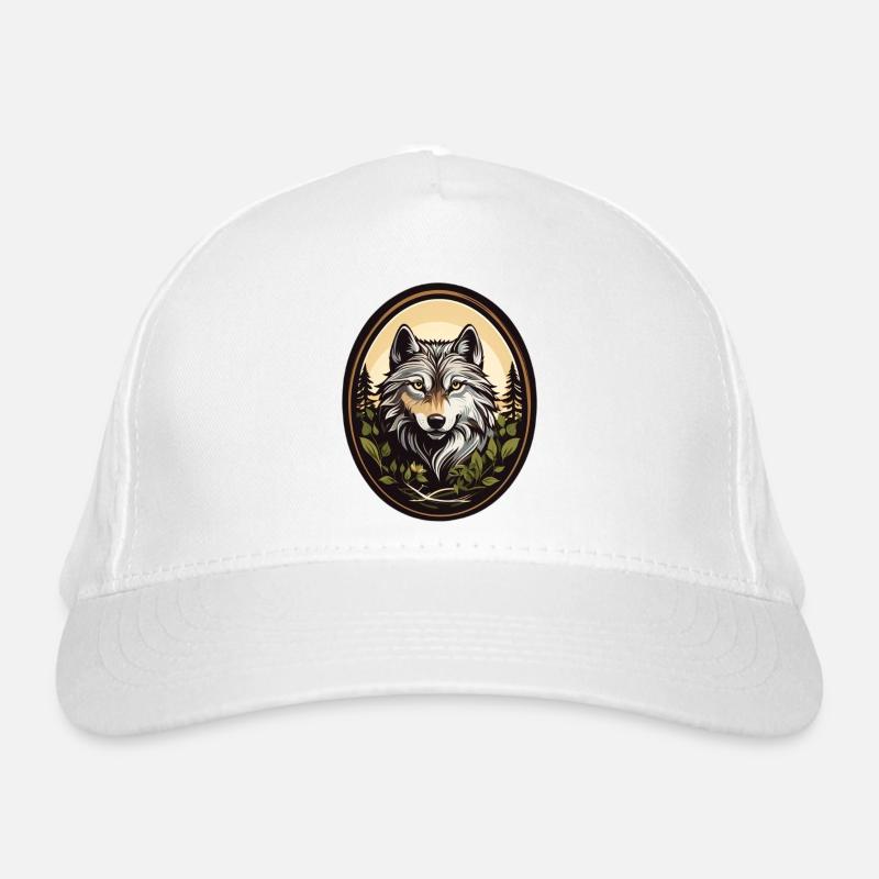 Waldbewohner Wolf Bio-Baseballkappe
