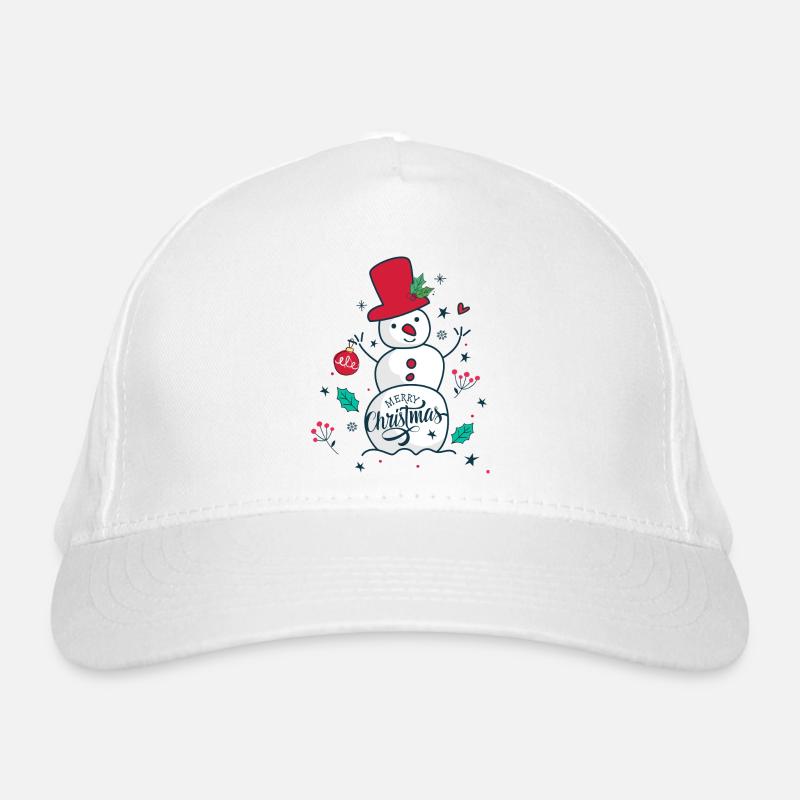 Snowman. Merry Christmas. Organic Baseball Cap