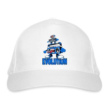 technology evolution cool unique design - Organic Baseball Cap - white - Front