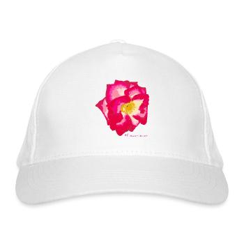 Flowerlover Nr. 10 - Bio-Baseballkappe - Weiß - Vorne