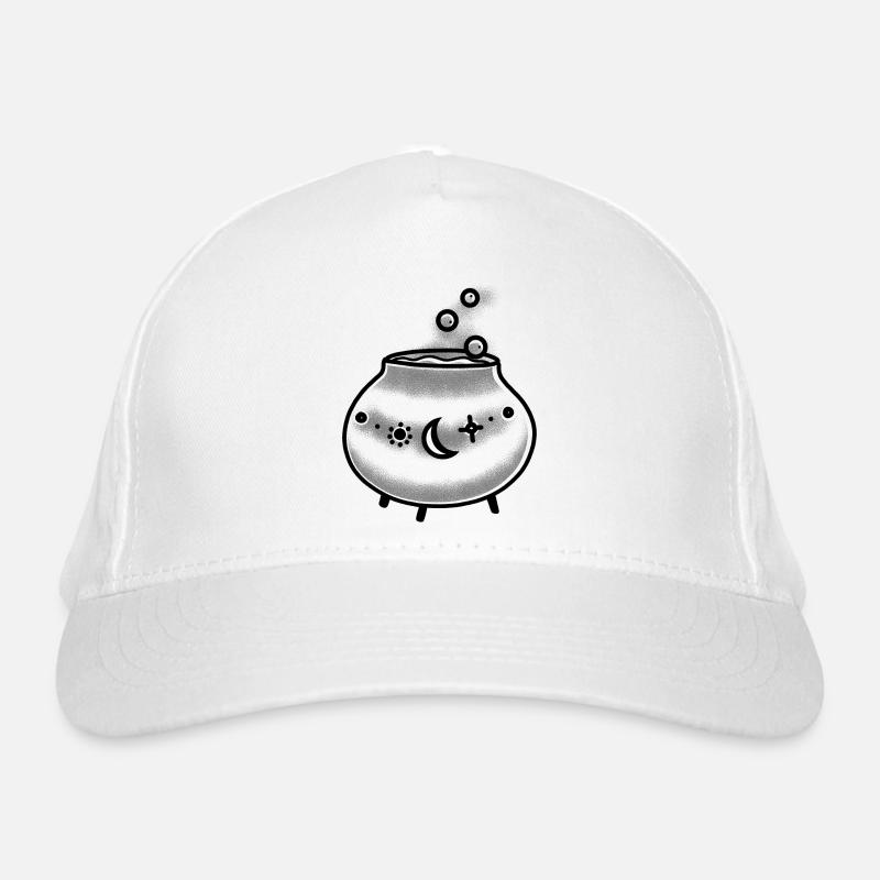 Chaudron magique de sorcière avec des bulles Casquette classique bio