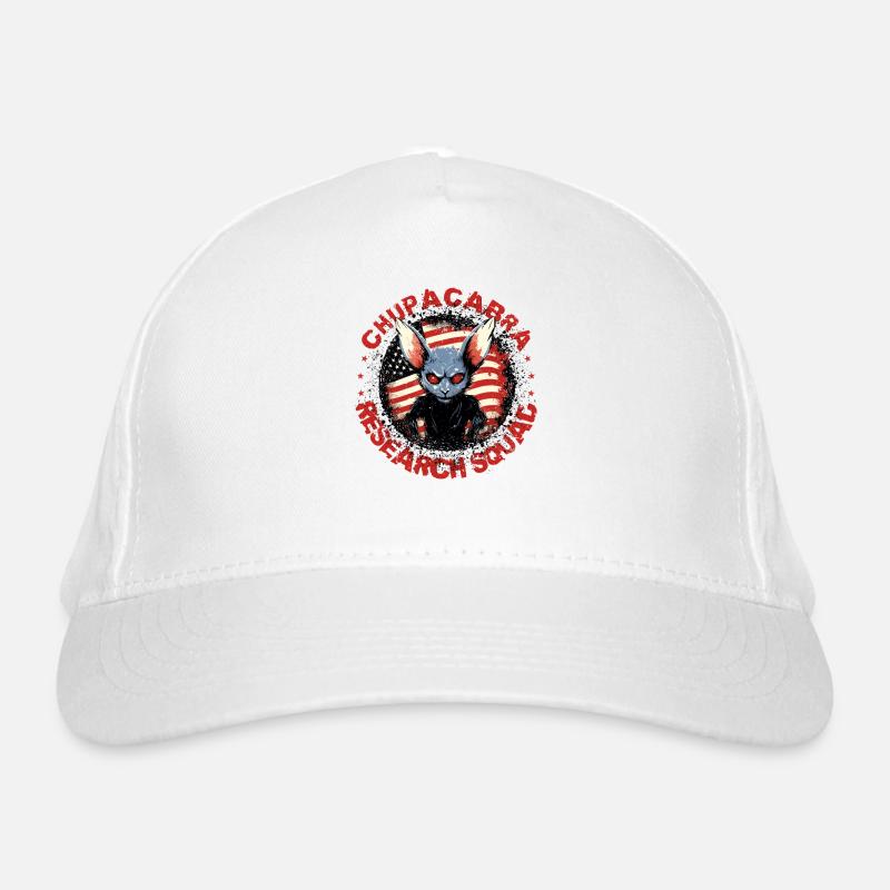 Cryptozoologists Chupacabra Creatures Funny - Organic Baseball Cap - white