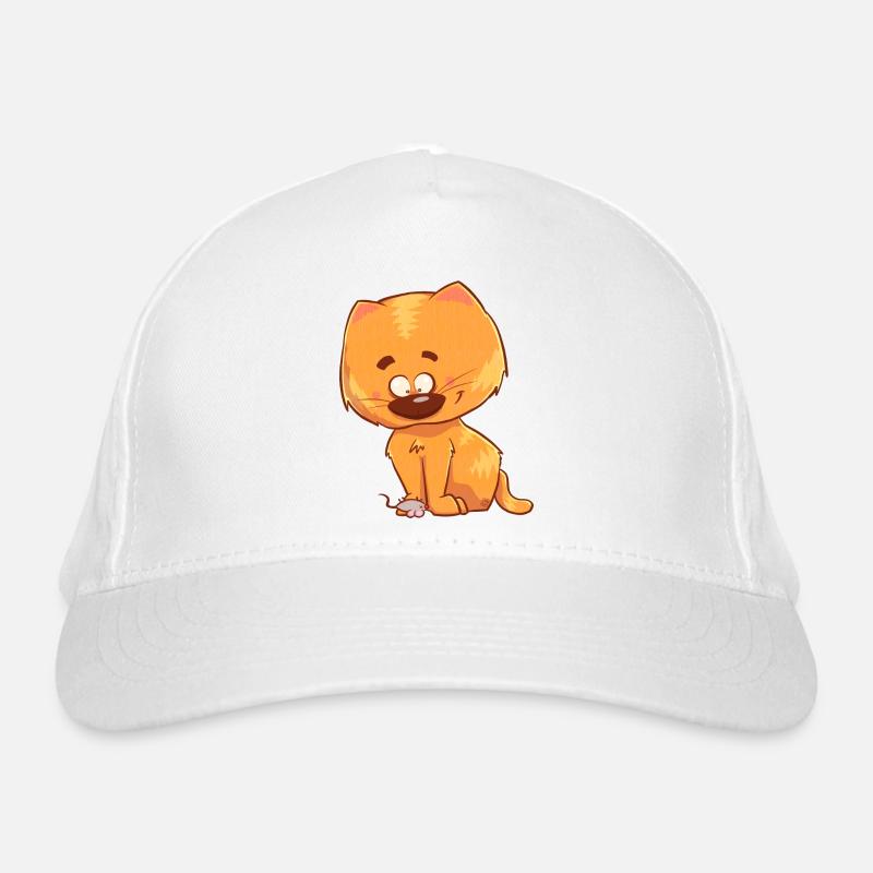 Chat, orange et mignon Casquette classique bio