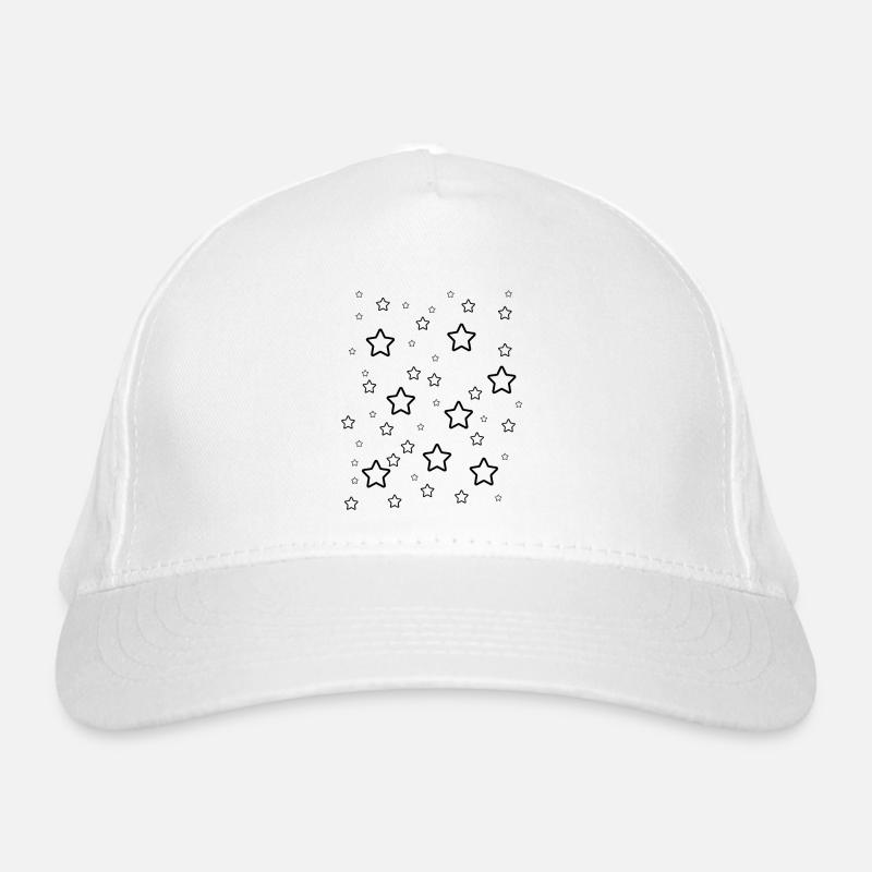 Schwarze Sterne Bio-Baseballkappe