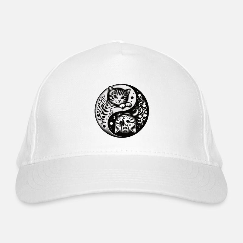 Ying Yang Chatons, noir et blanc Casquette classique bio