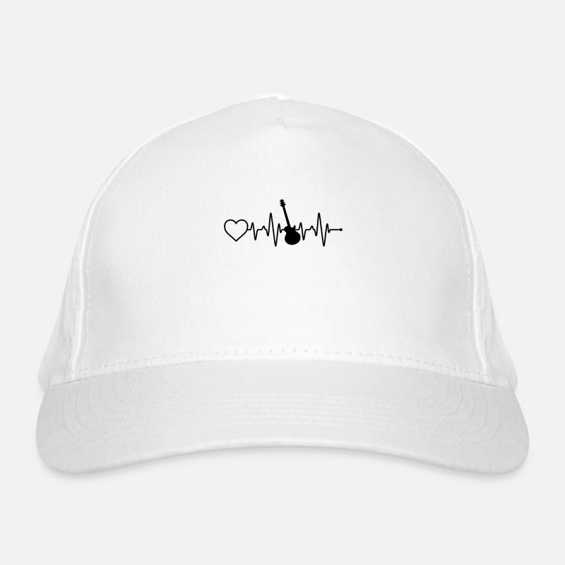 Guitar Heartbeat Organic Baseball Cap