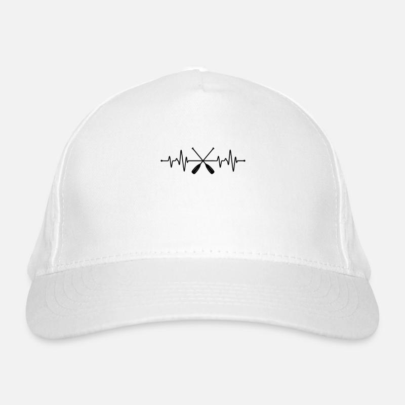 Kajak Herzschlag Bio-Baseballkappe