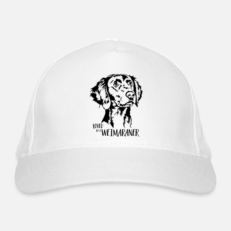 Loved by a Weimaraner Hundespruch Hunde Wilsigns Bio-Baseballkappe