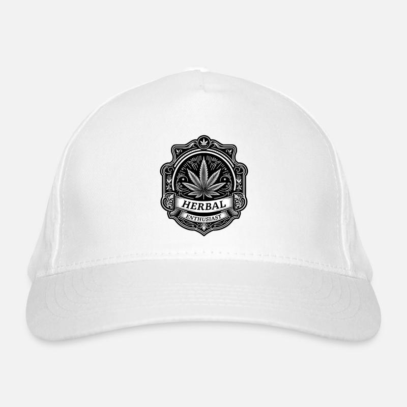 Elegant Herbal Enthusiast Badge Organic Baseball Cap