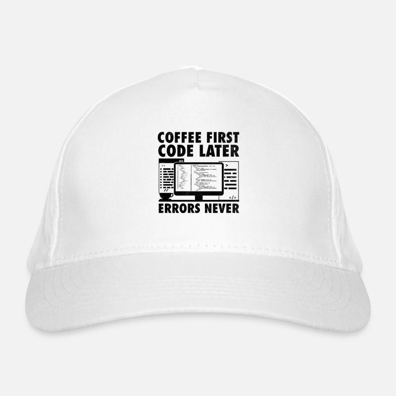 Café Codage Programmeur Codeur Développeur Nerd Coff Casquette classique bio