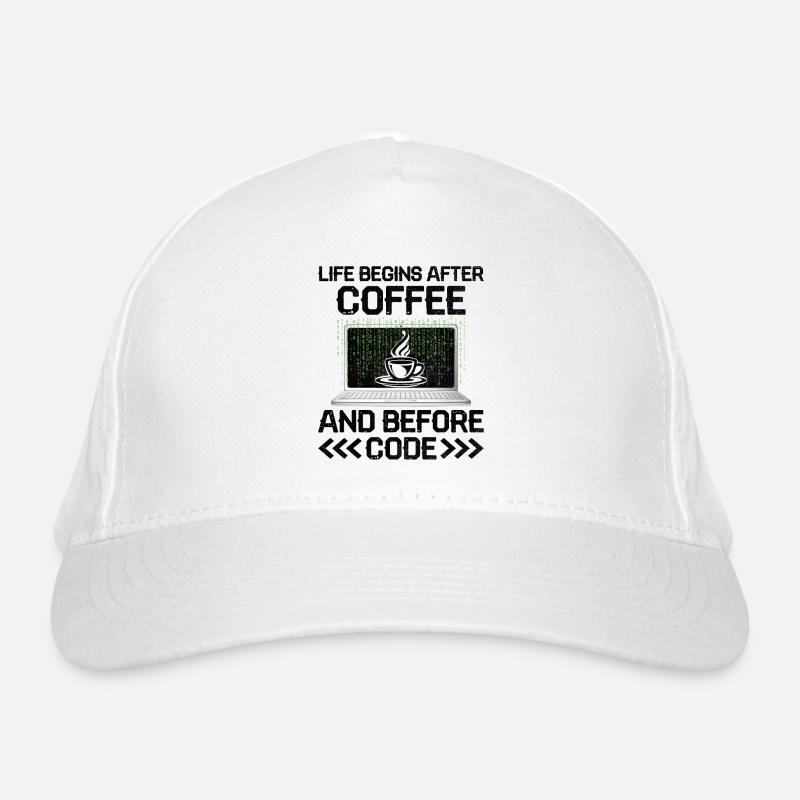 Café Codage Programmeur Codeur Développeur Nerd Coff Casquette classique bio
