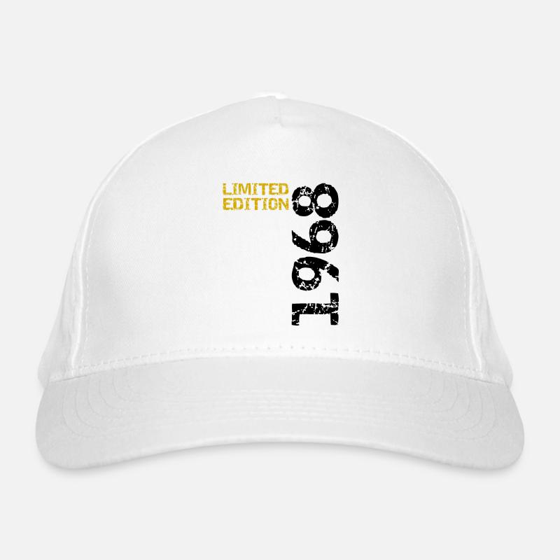 1968 Limited Edition Geburtstag Geschenk Frau Mann - Bio-Baseballkappe - Weiß