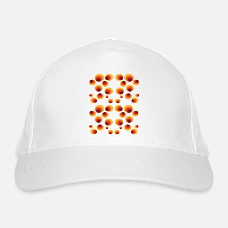 50er 60er Retro Kreis Stilmuster Bio-Baseballkappe