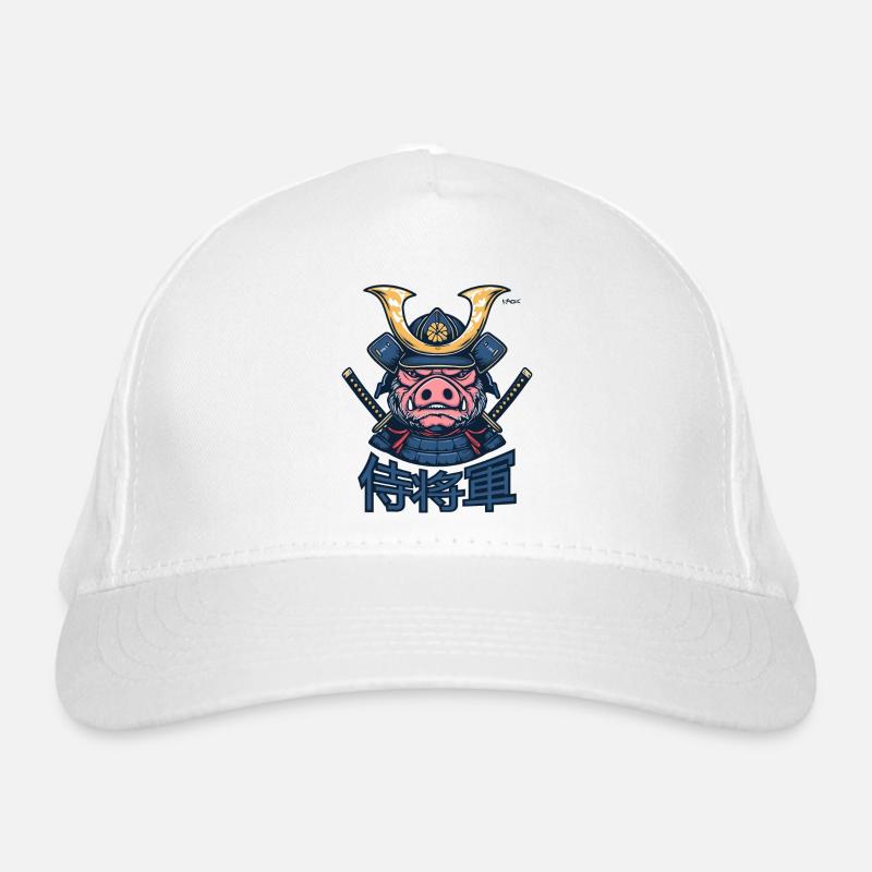 Shogun Samurai Schwein Bio-Baseballkappe