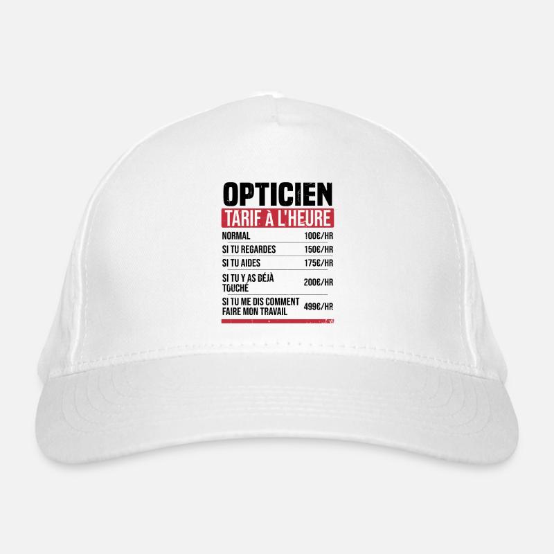 Optiker Stundensatz Geschenkidee Humor Bio-Baseballkappe