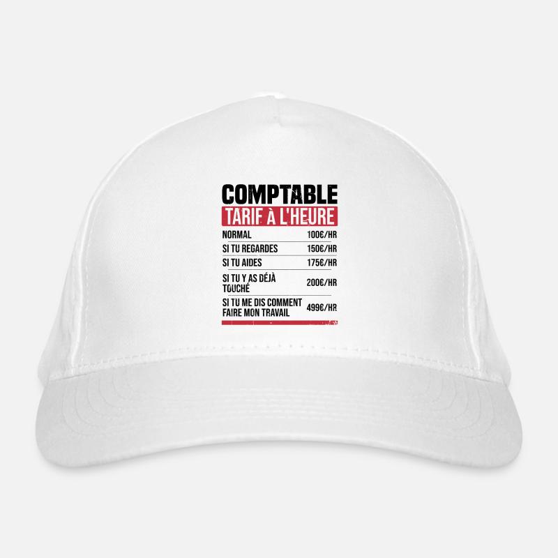 Comptable tarif à l'heure idée cadeau humour Casquette classique bio