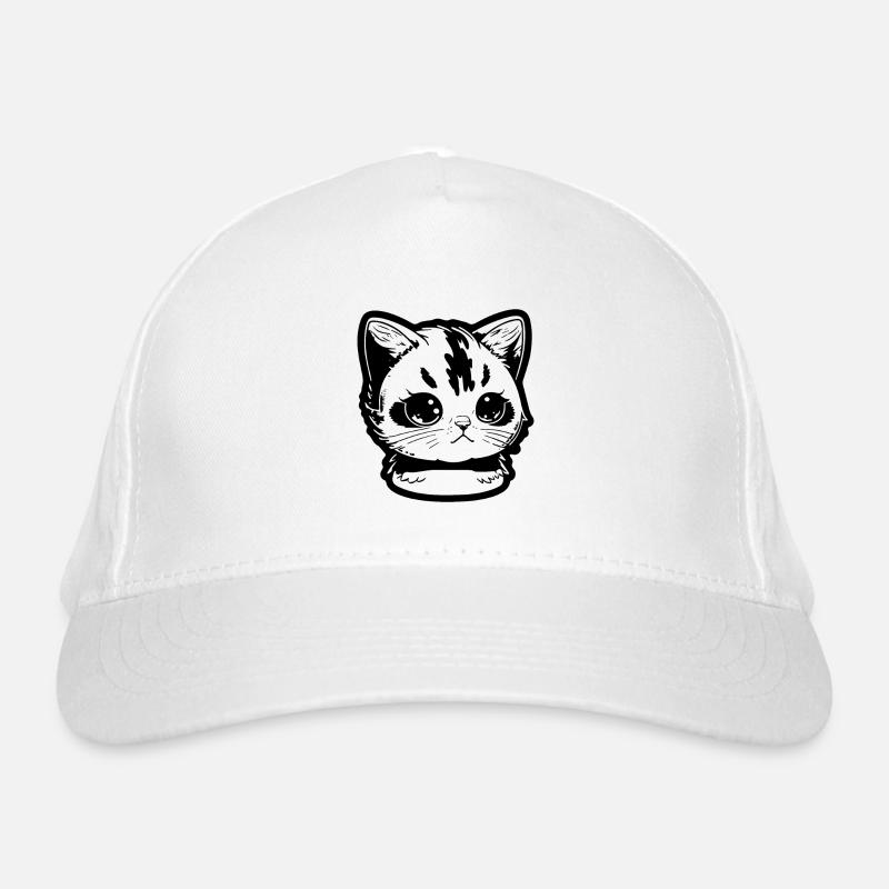 Katze black Bio-Baseballkappe