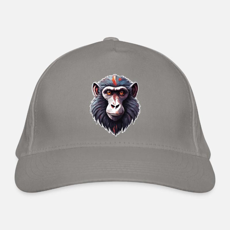 Affe / Tier / Zoo / Babian / Wild / Comic Bio-Baseballkappe