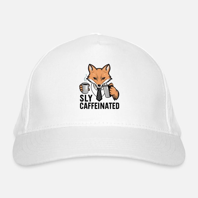 Fox Coffee Tie Digital Art Sly and caffeinated Organic Baseball Cap
