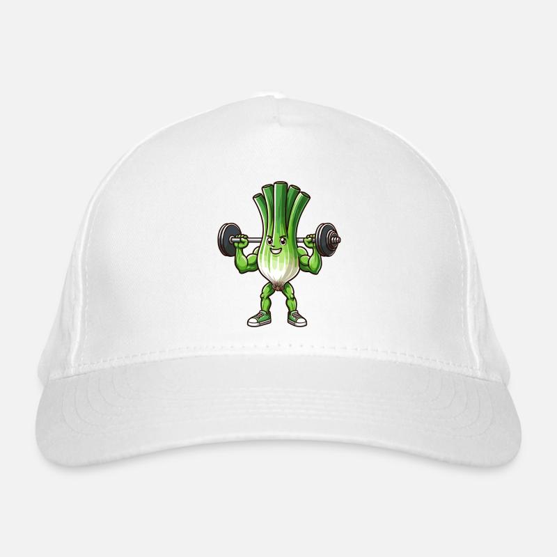 Leek Bodybuilder, Strength Training Organic Baseball Cap