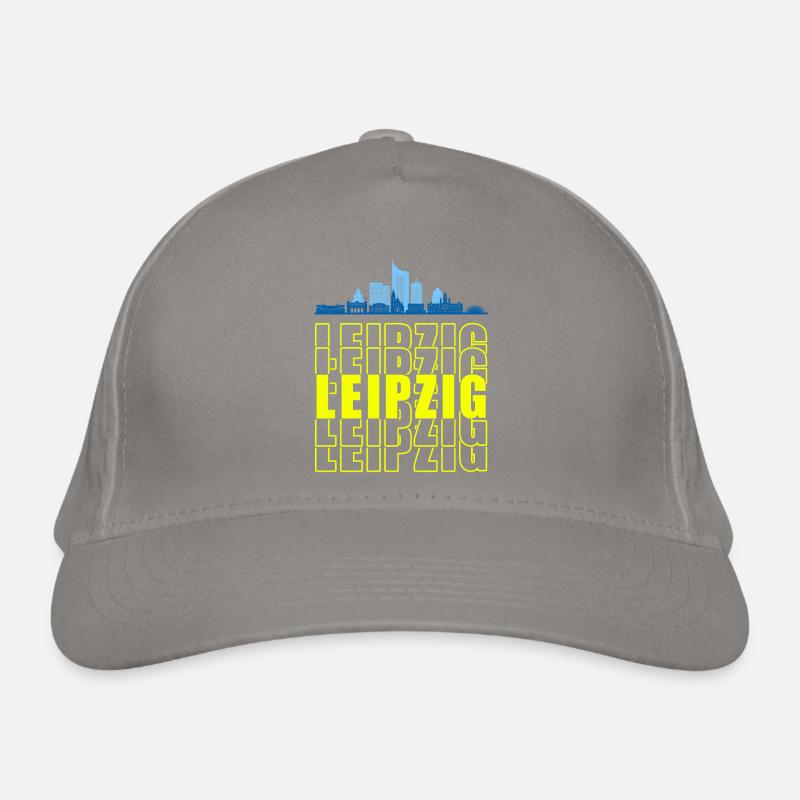 Messestadt Leipzig Sachsen Silhouette Skyline Bio-Baseballkappe