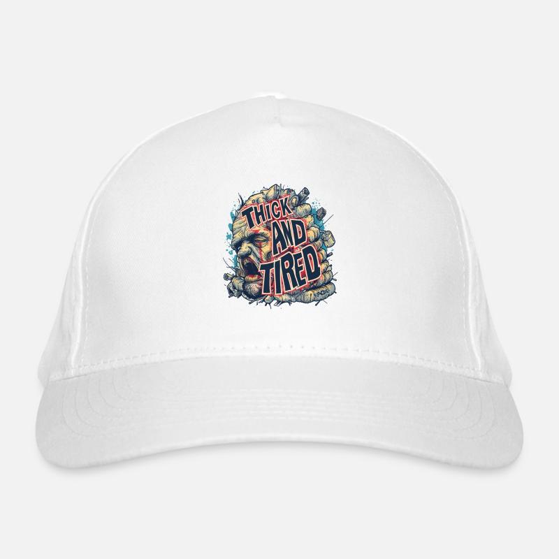 Brain-Face: Fat and Tired Organic Baseball Cap