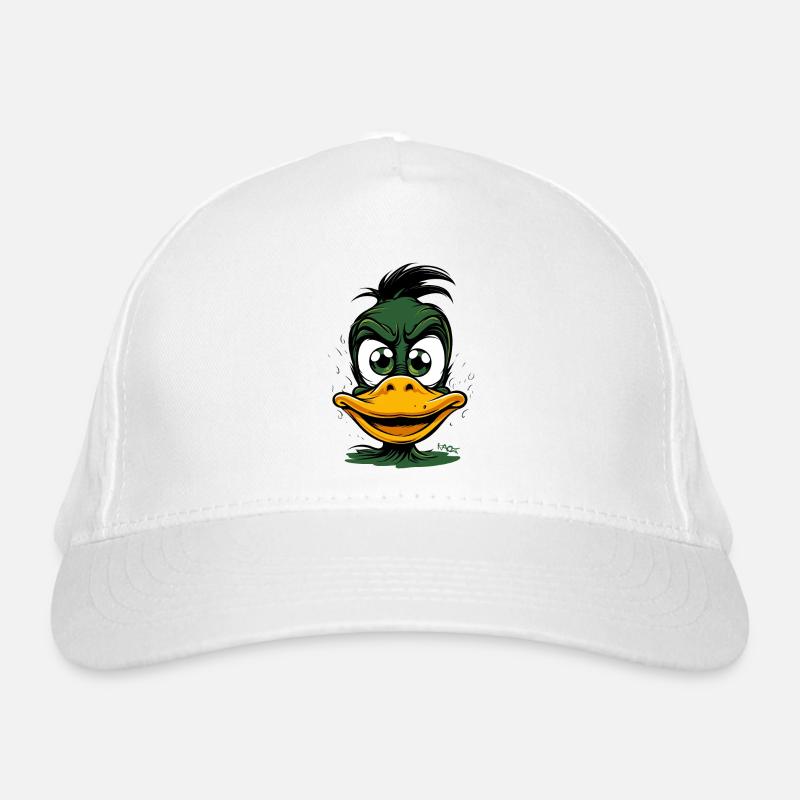 Un canard vert en colère Casquette classique bio