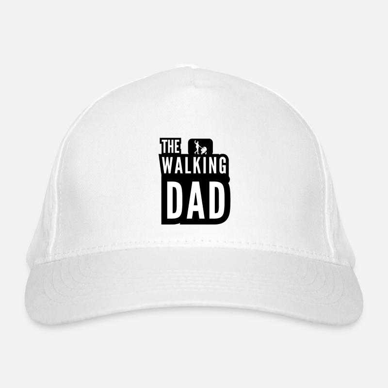 The Walking Dad Father Stroller White Black Bio-Baseballkappe
