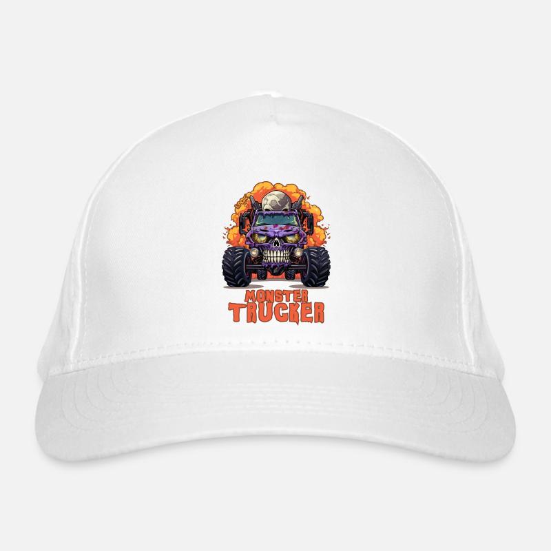 Monster Trucker : Crâne de camion monstre Casquette classique bio