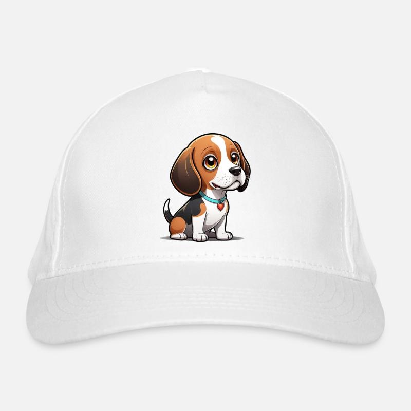 Beagle Heart Pup Organic Baseball Cap