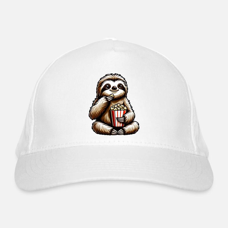 Faultier Popcorn Kino Filmabend Bio-Baseballkappe