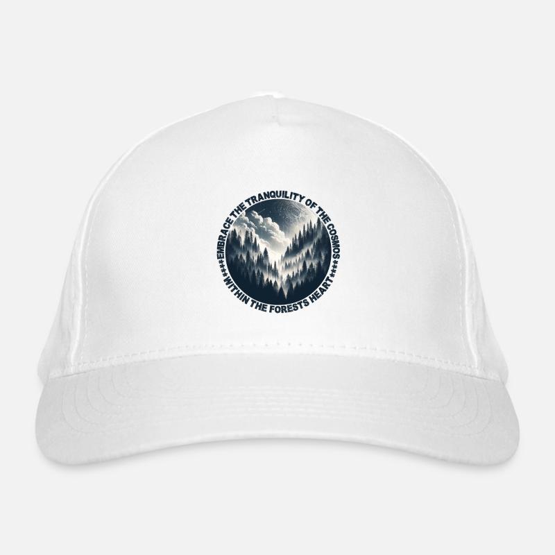 Mystic Forest Nightscape: A Celestial Symphony Organic Baseball Cap