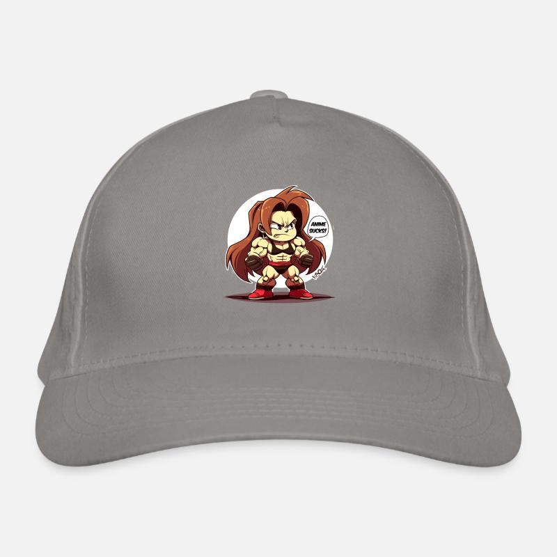 Chibi lustiges fit Mädchen, Anime nervt Bio-Baseballkappe