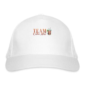 Team Cuba Libre Cocktail Barkeeper - Bio-Baseballkappe - Weiß - Vorne